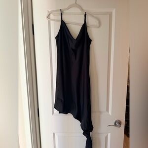 Vici Black Asymmetrical Slip Dress